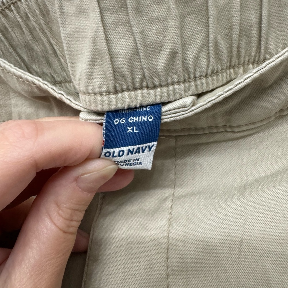 Old Navy High Waisted OGC Chino Pants Tan - Picture 4 of 6